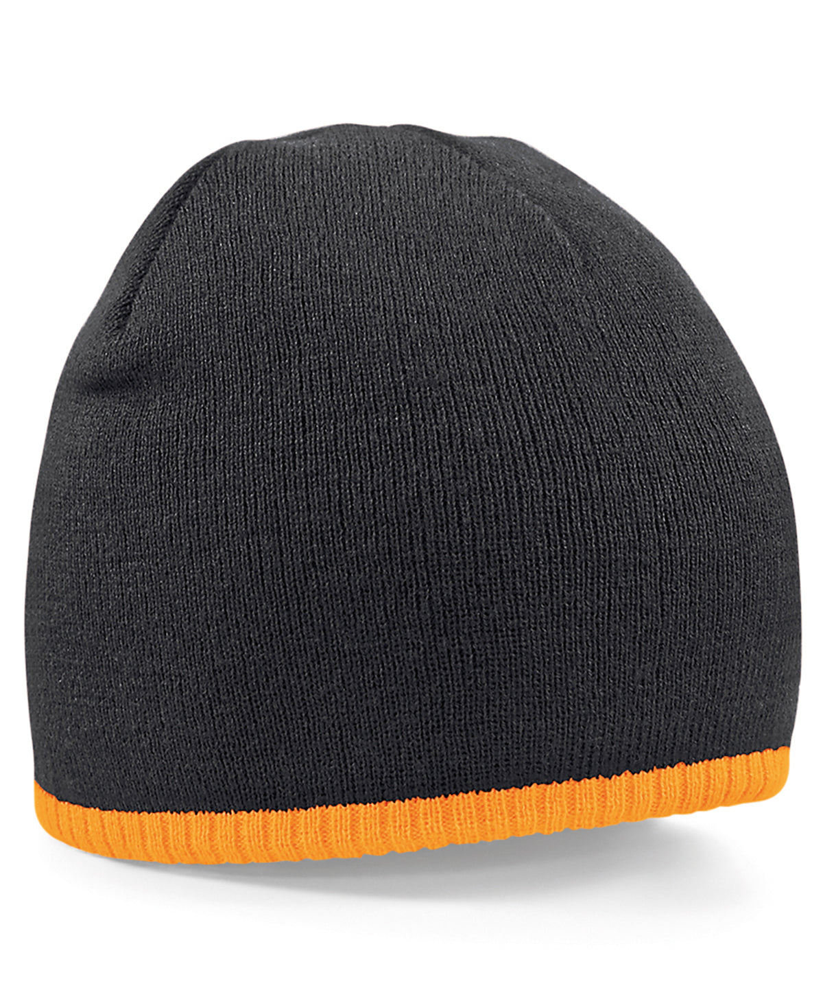Beechfield Twotone PullOn Beanie Hats Unisex Winter Headwear