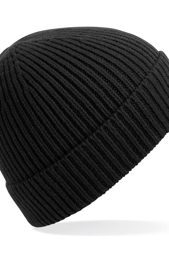 Engineered Knit Ribbed Beanie Hat for Unisex Adults