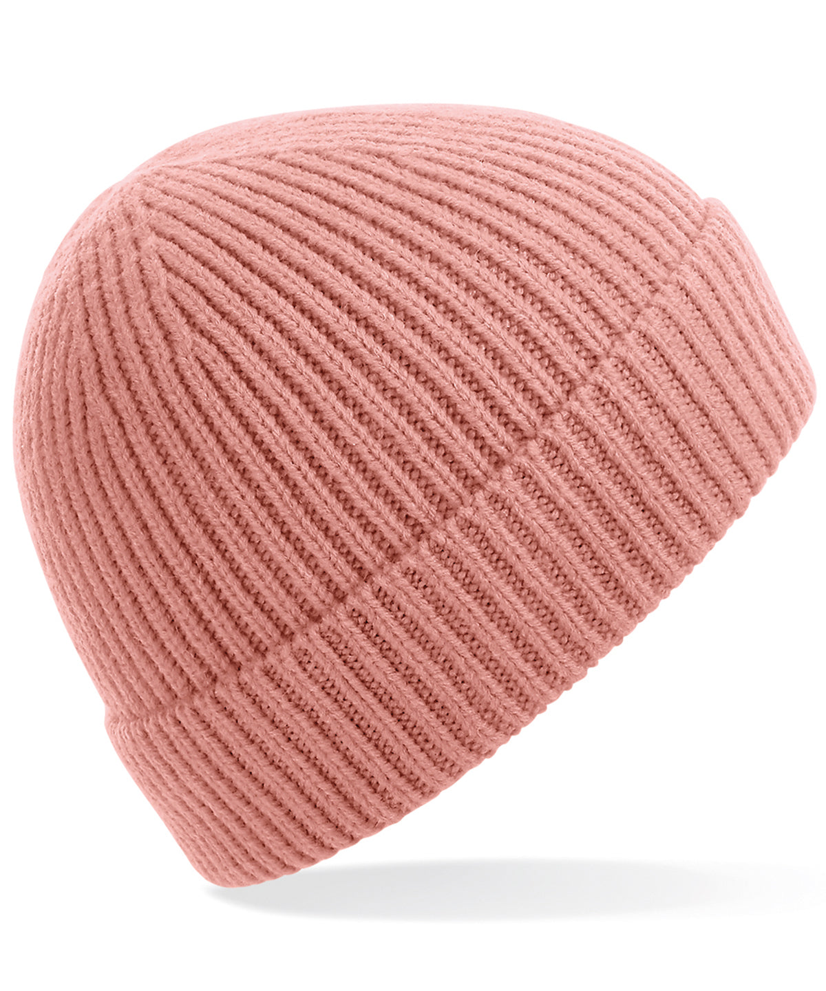 Engineered Knit Ribbed Beanie Hat for Unisex Adults