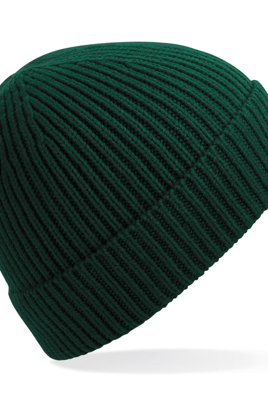 Engineered Knit Ribbed Beanie Hat for Unisex Adults
