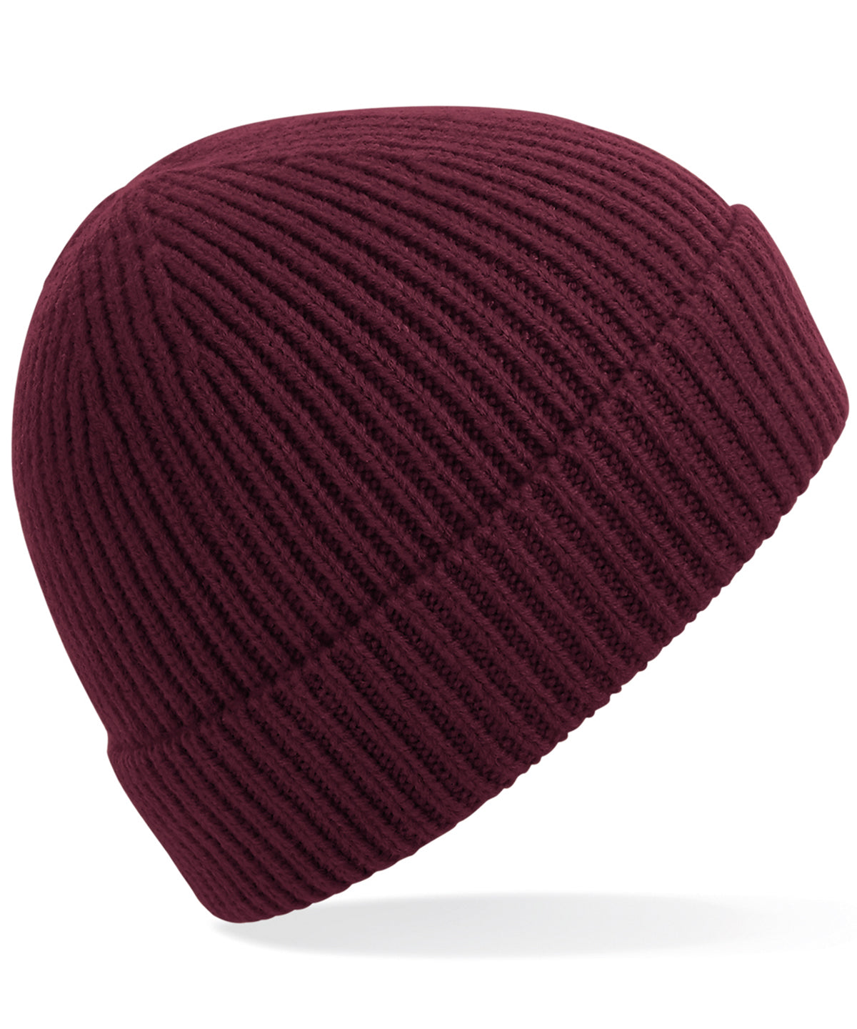 Engineered Knit Ribbed Beanie Hat for Unisex Adults
