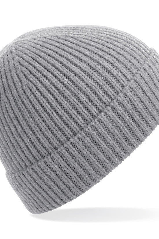 Engineered Knit Ribbed Beanie Hat for Unisex Adults