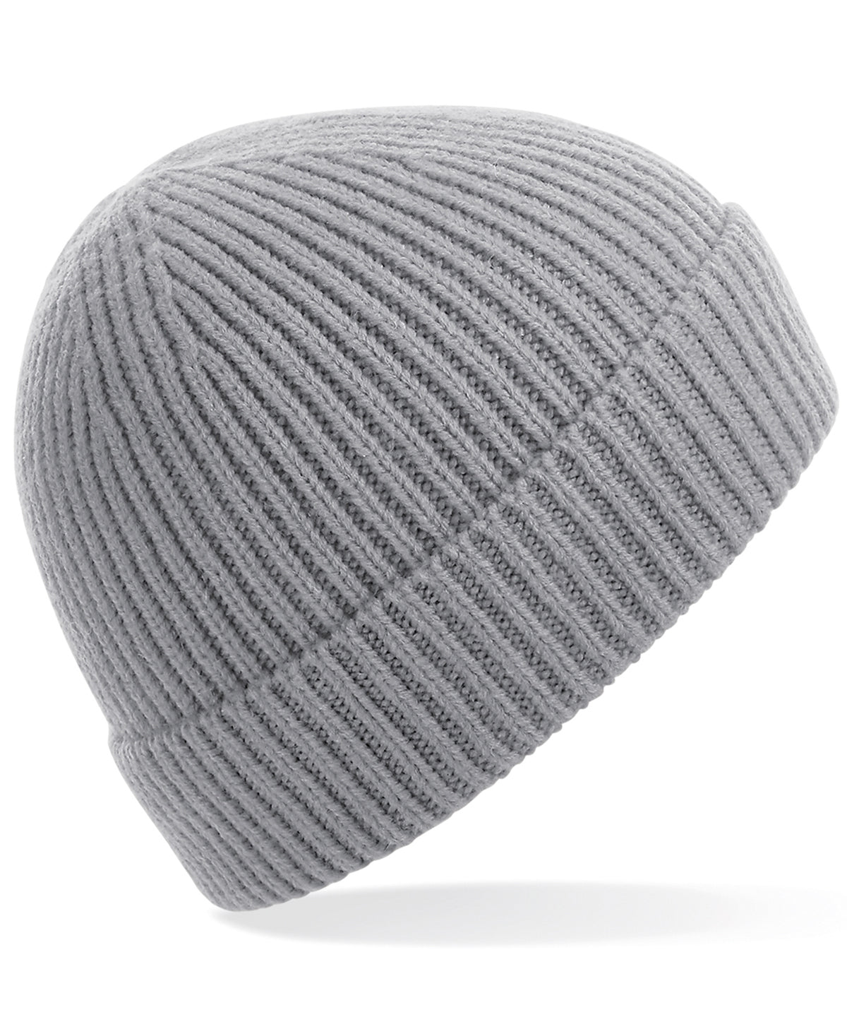 Engineered Knit Ribbed Beanie Hat for Unisex Adults