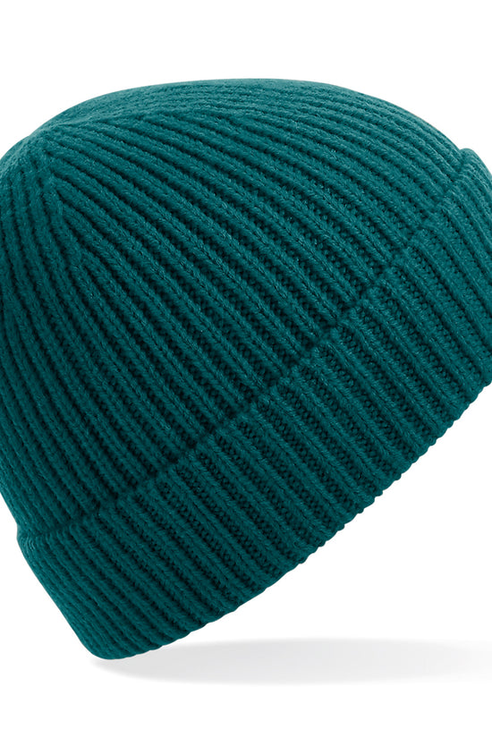 Engineered Knit Ribbed Beanie Hat for Unisex Adults