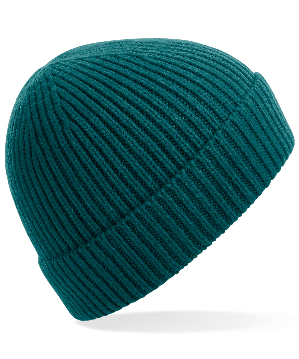 Engineered Knit Ribbed Beanie Hat for Unisex Adults