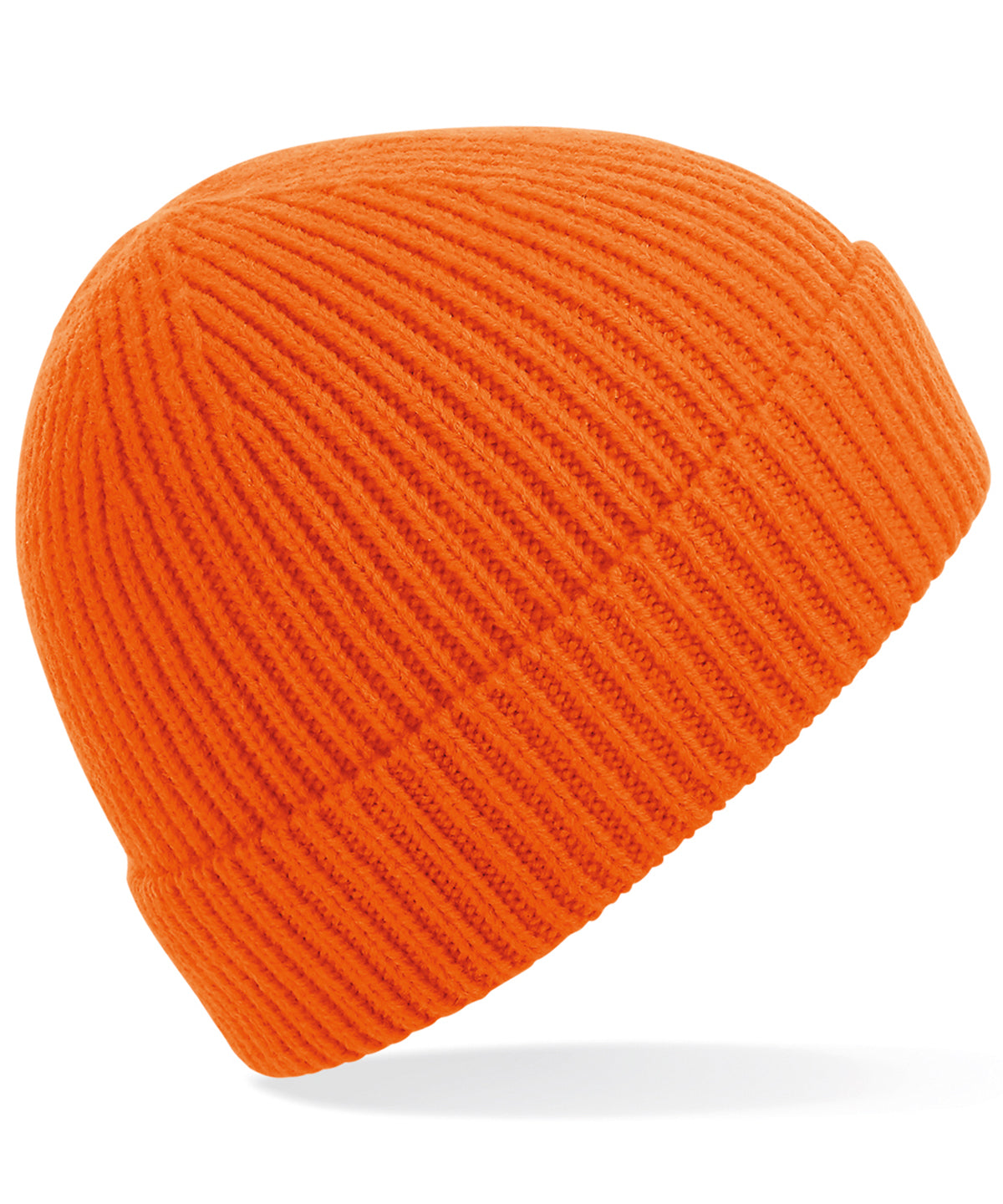 Engineered Knit Ribbed Beanie Hat for Unisex Adults