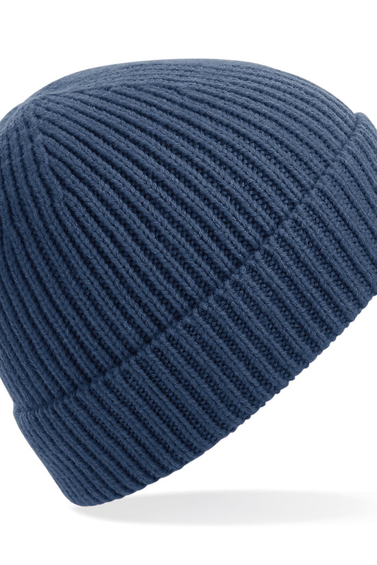 Engineered Knit Ribbed Beanie Hat for Unisex Adults
