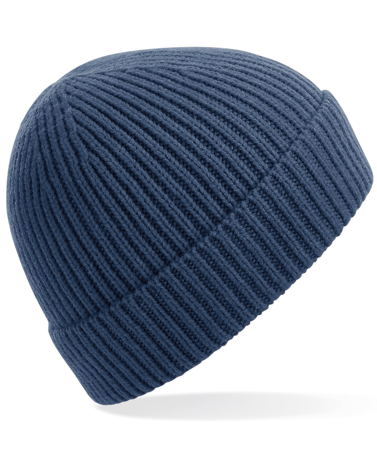 Engineered Knit Ribbed Beanie Hat for Unisex Adults