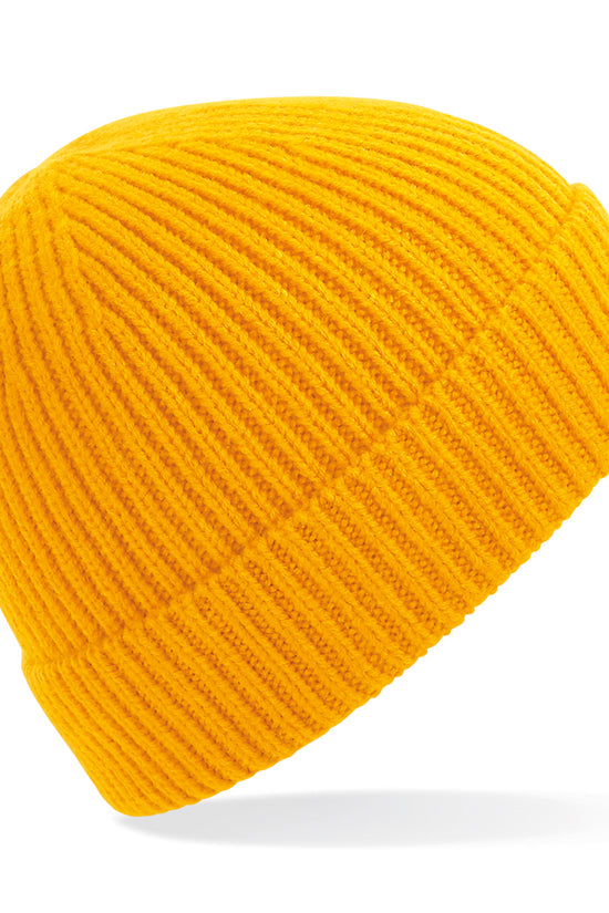 Engineered Knit Ribbed Beanie Hat for Unisex Adults