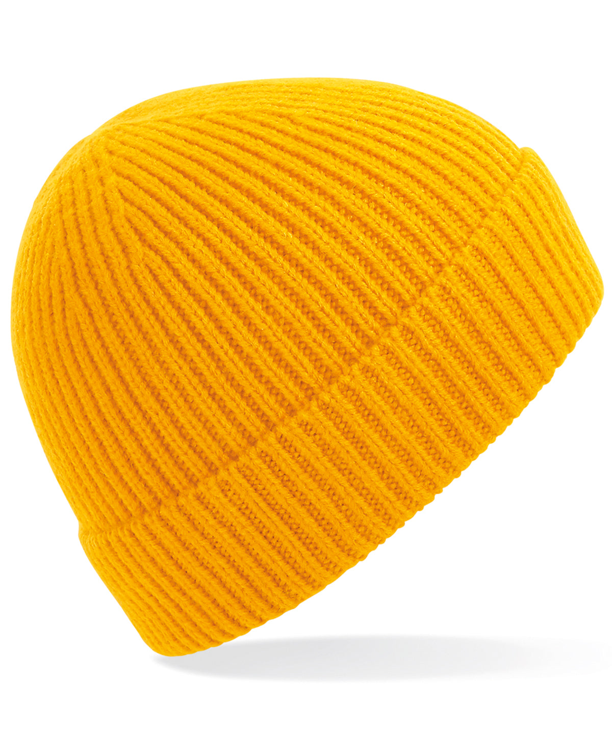 Engineered Knit Ribbed Beanie Hat for Unisex Adults
