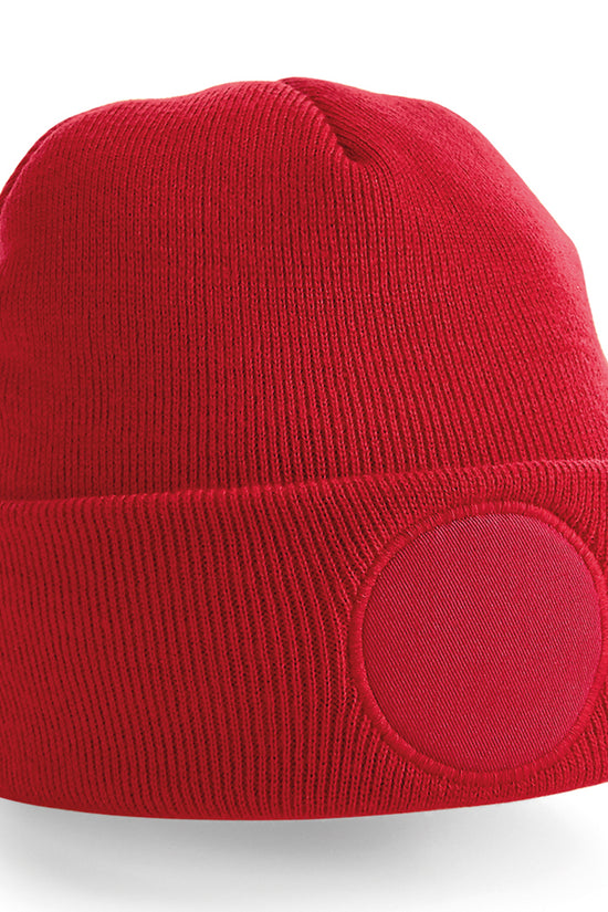 Customizable Circular Patch Beanie Hats Unisex Adult Headwear
