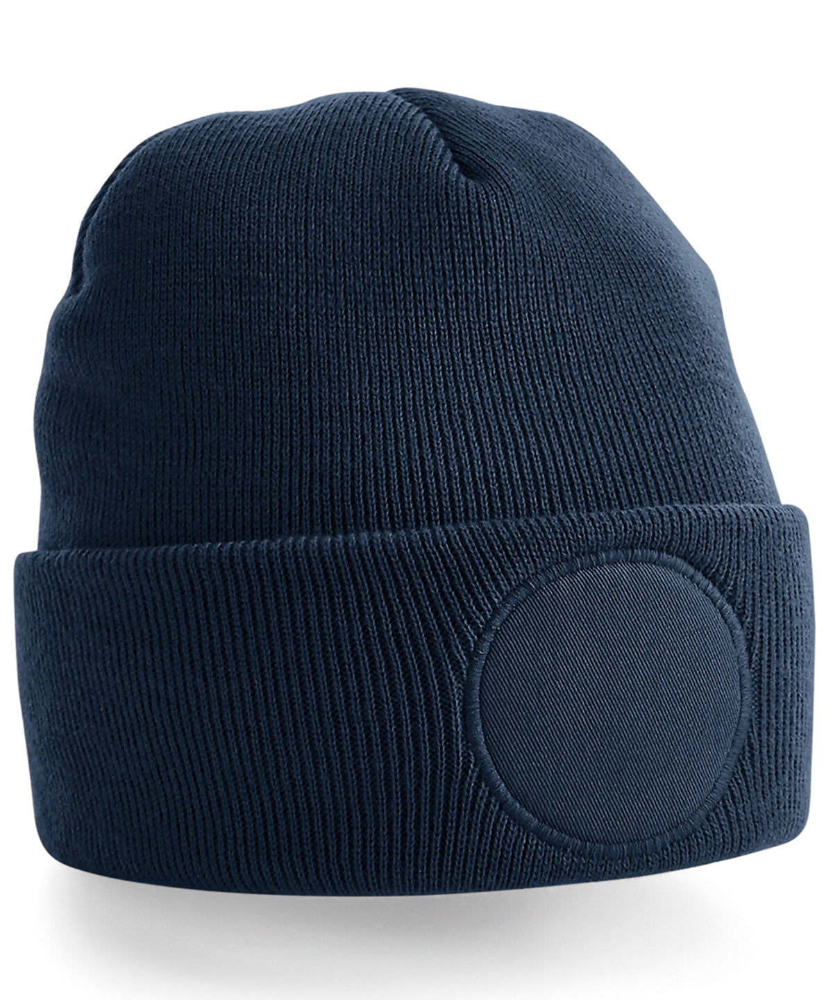 Customizable Circular Patch Beanie Hats Unisex Adult Headwear