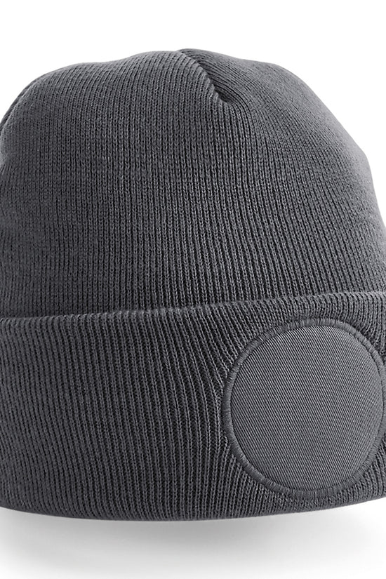 Customizable Circular Patch Beanie Hats Unisex Adult Headwear