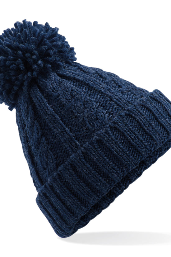 Cozy Cable Knit Melange Beanie Hat for Winter
