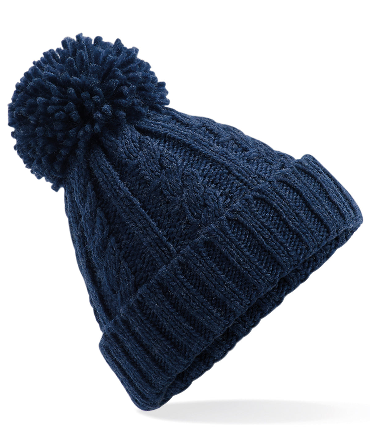 Cozy Cable Knit Melange Beanie Hat for Winter