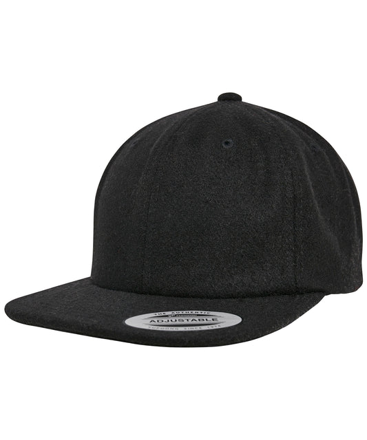 Flexfit Melton Wool Cap Unisex Adult Flat Visor Hat