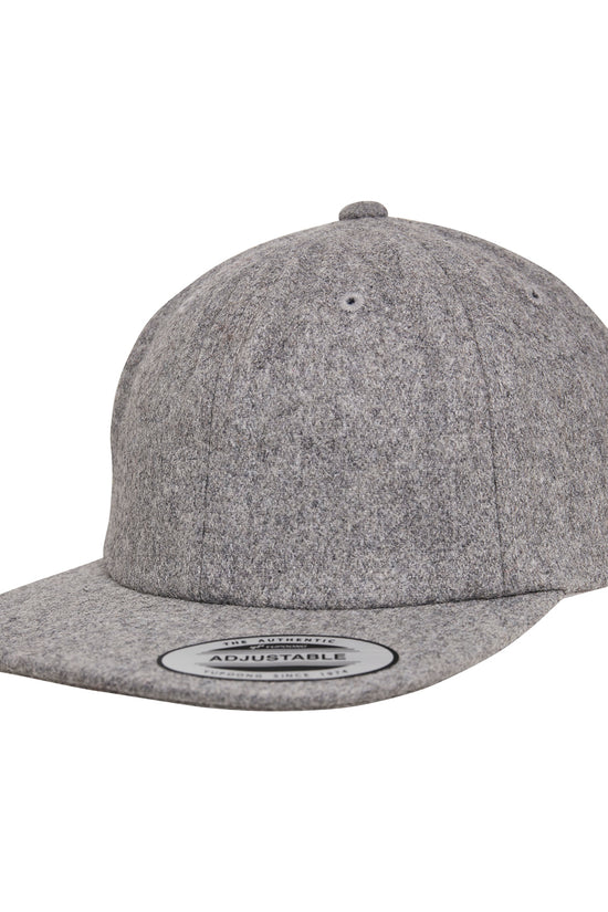 Flexfit Melton Wool Cap Unisex Adult Flat Visor Hat