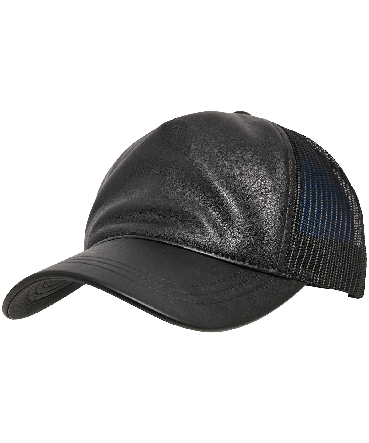 Leather Trucker Cap with Mesh Unisex Adult