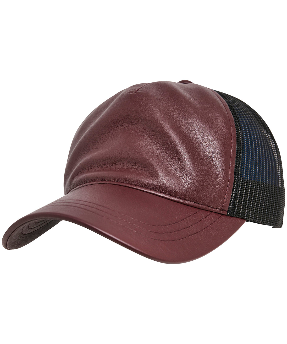 Leather Trucker Cap with Mesh Unisex Adult