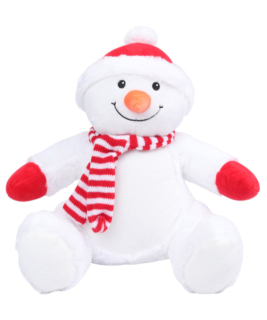 Zippie Snowman Plush Soft Toy Festive Christmas Gift