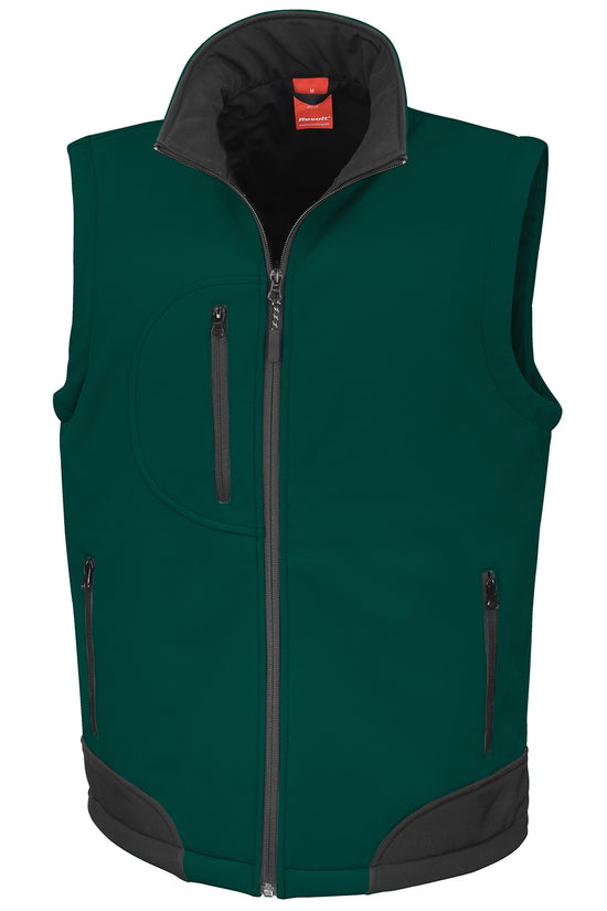Mens Softshell Bodywarmer High Stretch Waterproof Breathable