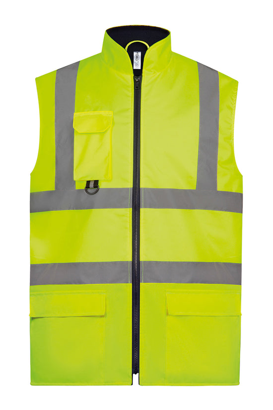 HiVis Padded Bodywarmer for Men Safetywear Plus Sizes