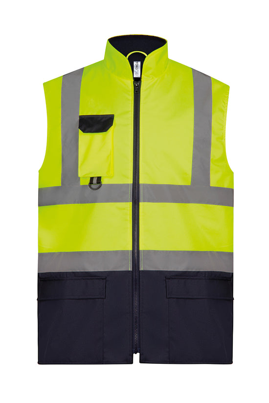 HiVis Padded Bodywarmer for Men Safetywear Plus Sizes