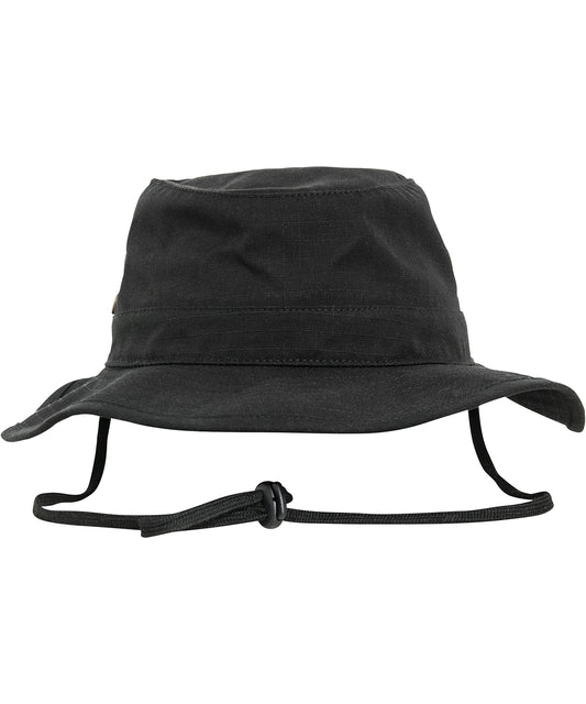 Flexfit Angler Hat with Wide Flat Brim and Venting Eyelets