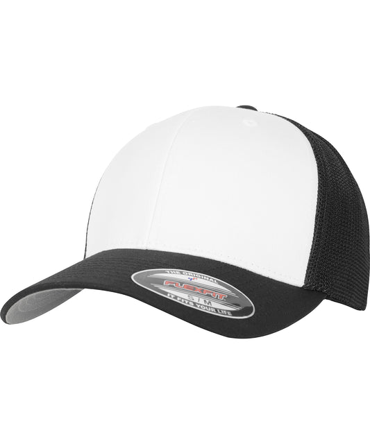 Flexfit Mesh Trucker Coloured Front Cap Unisex Adult Camo