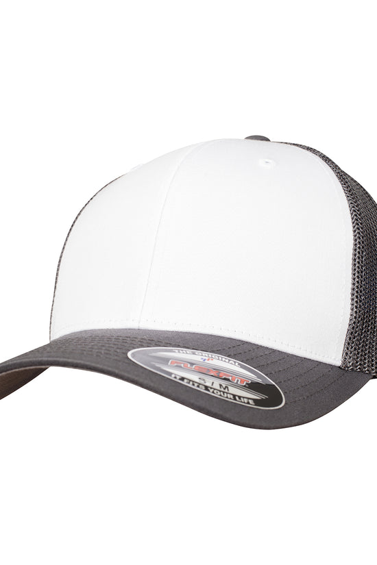 Flexfit Mesh Trucker Coloured Front Cap Unisex Adult Camo