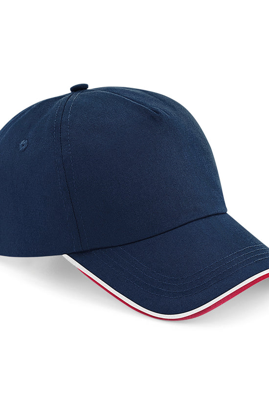 Authentic 5Panel Cap with Piped Peak Unisex Adult Headwear
