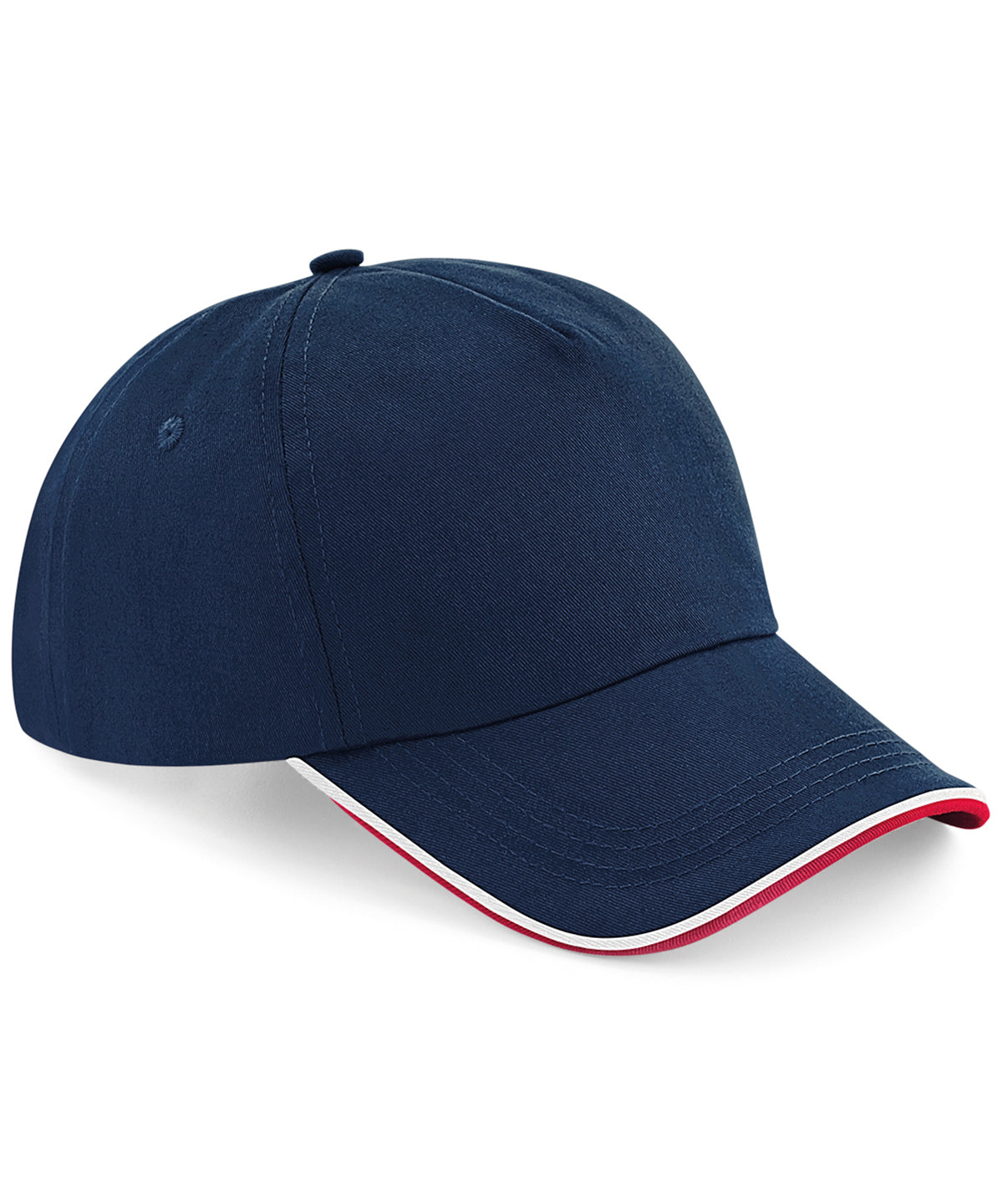 Authentic 5Panel Cap with Piped Peak Unisex Adult Headwear