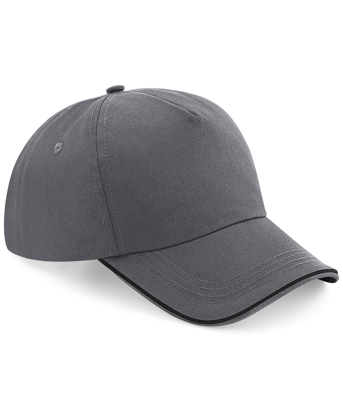 Authentic 5Panel Cap with Piped Peak Unisex Adult Headwear