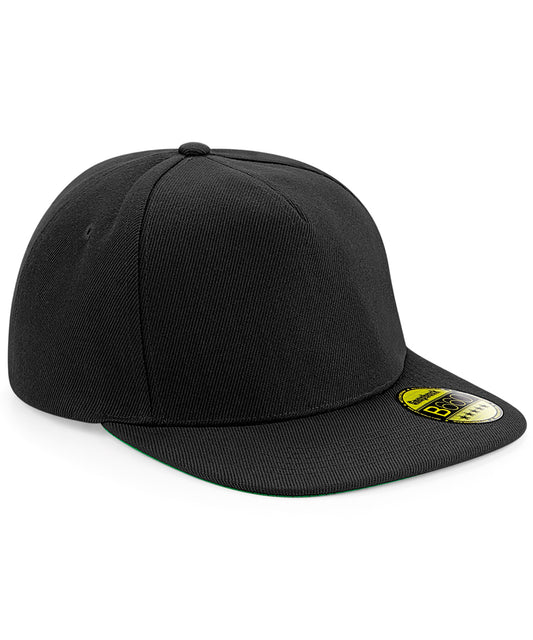 Beechfield Original Flat Peak Snapback Cap Unisex Adult Headwear Raladeal