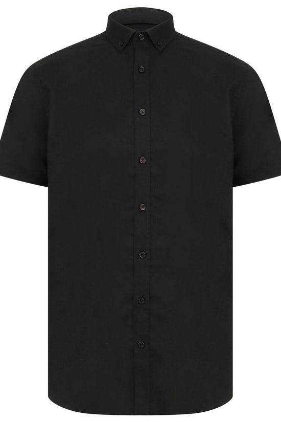 Henbury Modern Oxford Short Sleeve Shirt Regular Fit