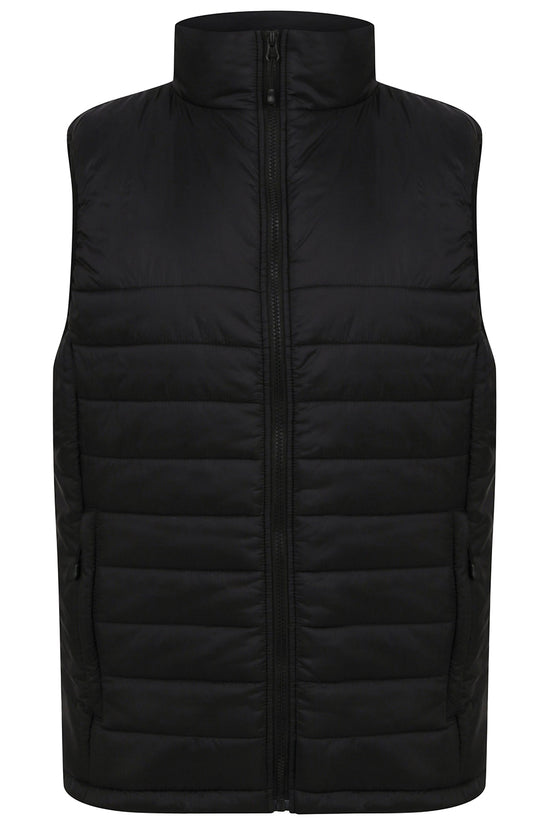 Henbury Unisex Padded Gilet with WaterRepellent Fabric