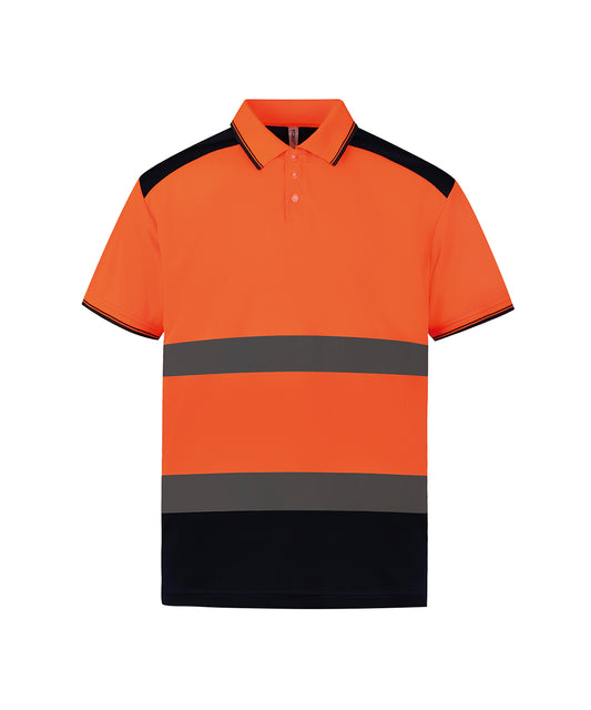 Yoko HiVis TwoTone Polo Shirt for Men ENISO 20471 Class 2