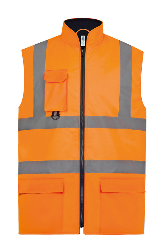 HiVis Padded Bodywarmer for Men Safetywear Plus Sizes