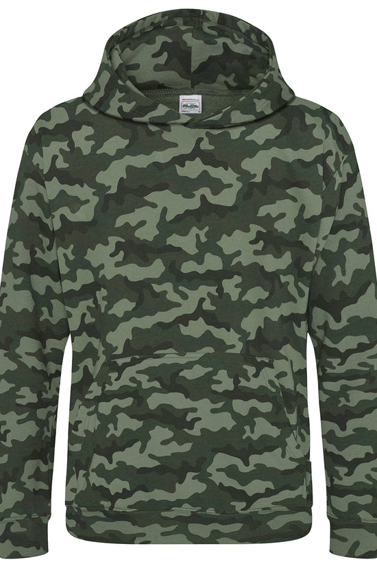 Kids Camo Hoodie with Kangaroo Pouch Pocket