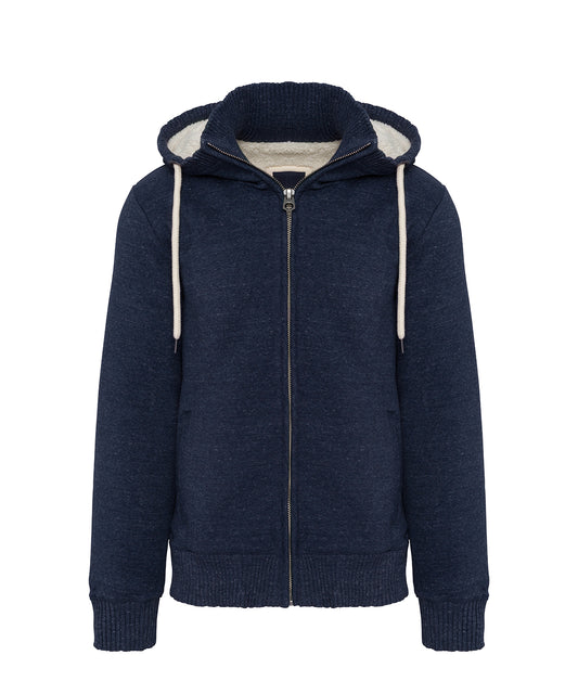 Vintage SherpaLined Fleece Jacket Hoodies for Men Plus Sizes