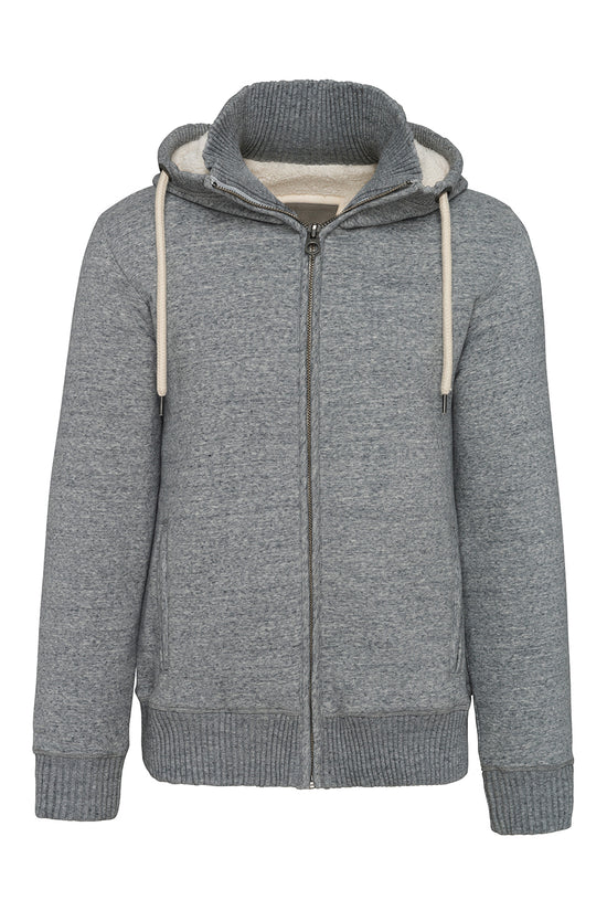 Vintage SherpaLined Fleece Jacket Hoodies for Men Plus Sizes