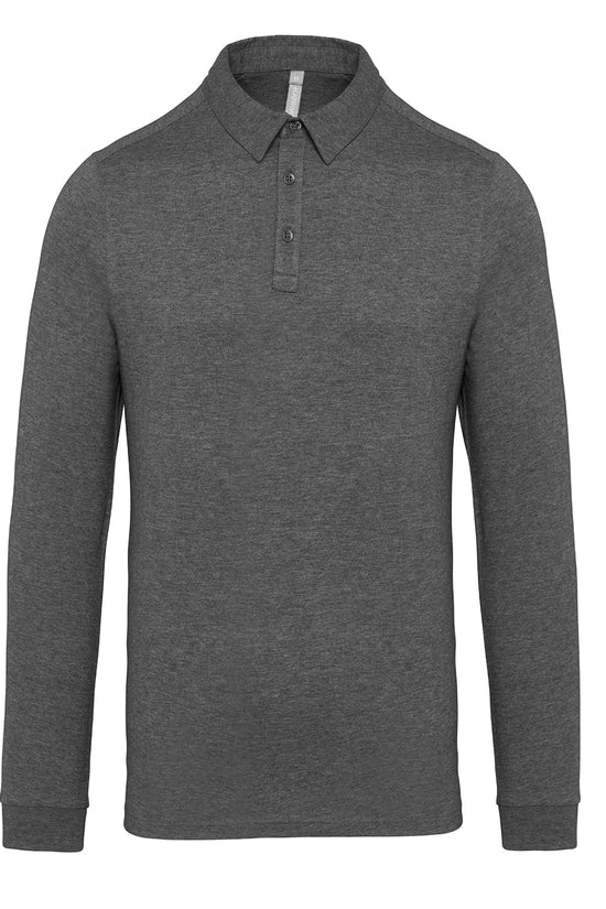 Kariban Cotton Long Sleeve Polo Shirt for Men