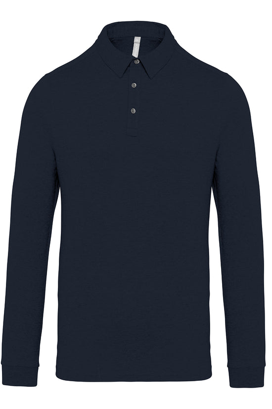 Kariban Cotton Long Sleeve Polo Shirt for Men