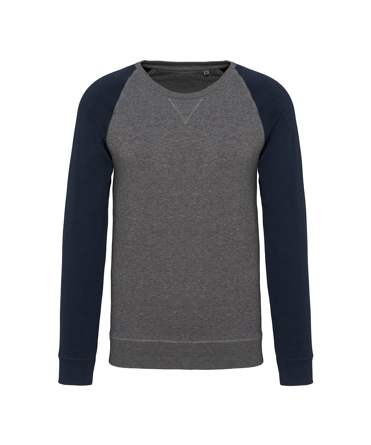 Organic TwoTone Crew Neck Raglan Sweatshirt for Men
