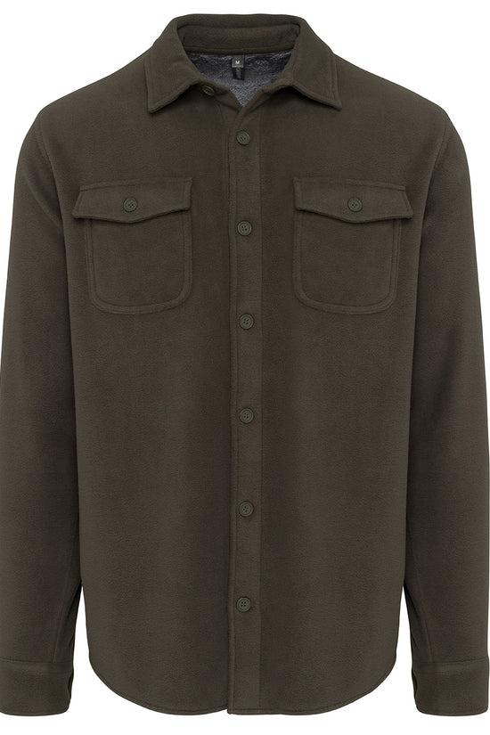 Kariban Sherpalined Fleece Overshirt for Men Plus Sizes