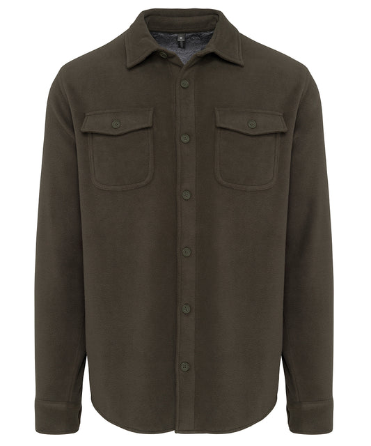 Kariban Sherpalined Fleece Overshirt for Men Plus Sizes