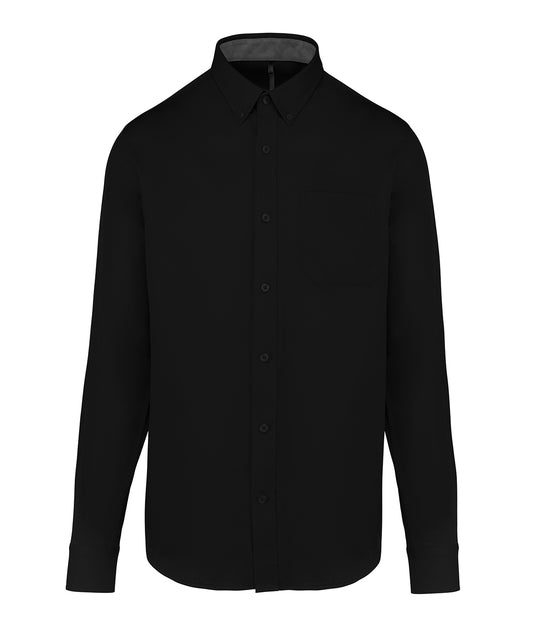 Kariban Mens Nevada Long Sleeve Cotton Shirt