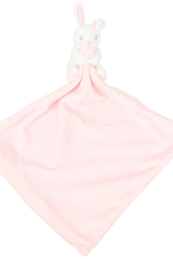 Soft Plush Rabbit Comforter with Rattle and Blanket