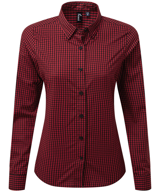 Maxton Check Long Sleeve Shirt Womens VintageChic Blouse