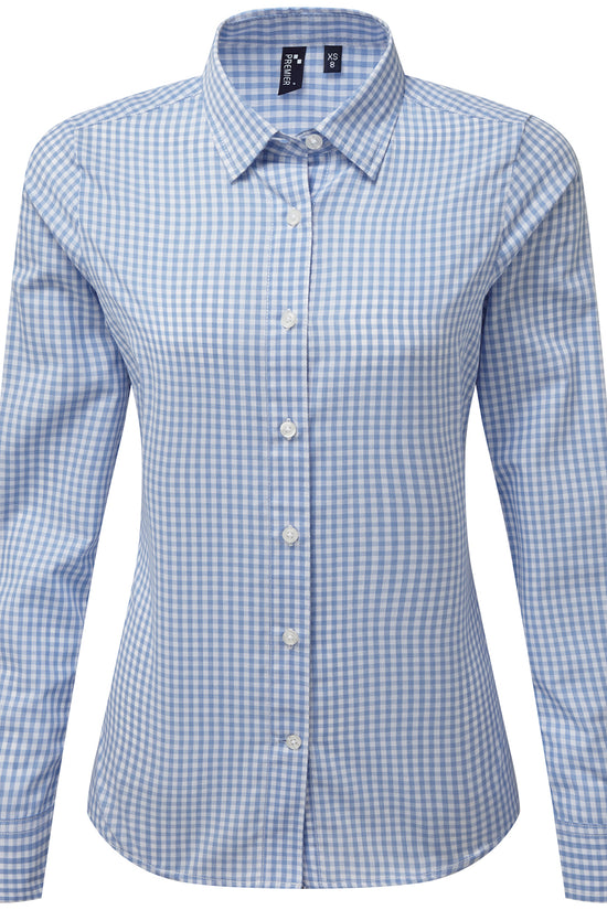Maxton Check Long Sleeve Shirt Womens VintageChic Blouse
